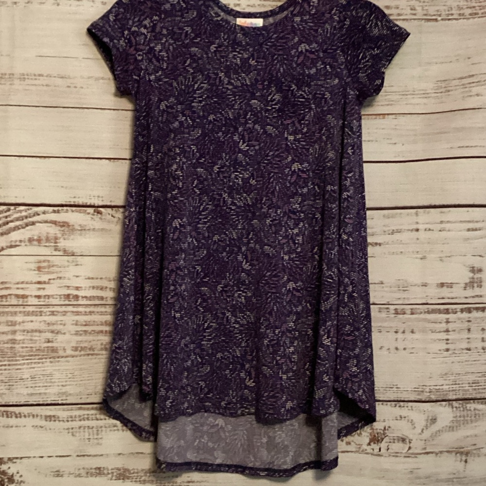 LuLaRoe Purple Floral Scarlett Dress